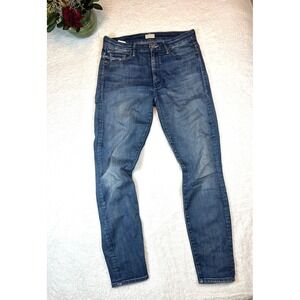 MOTHER Jeans Womens 29 High Waisted Looker Ankle Double Shot Espresso skinny